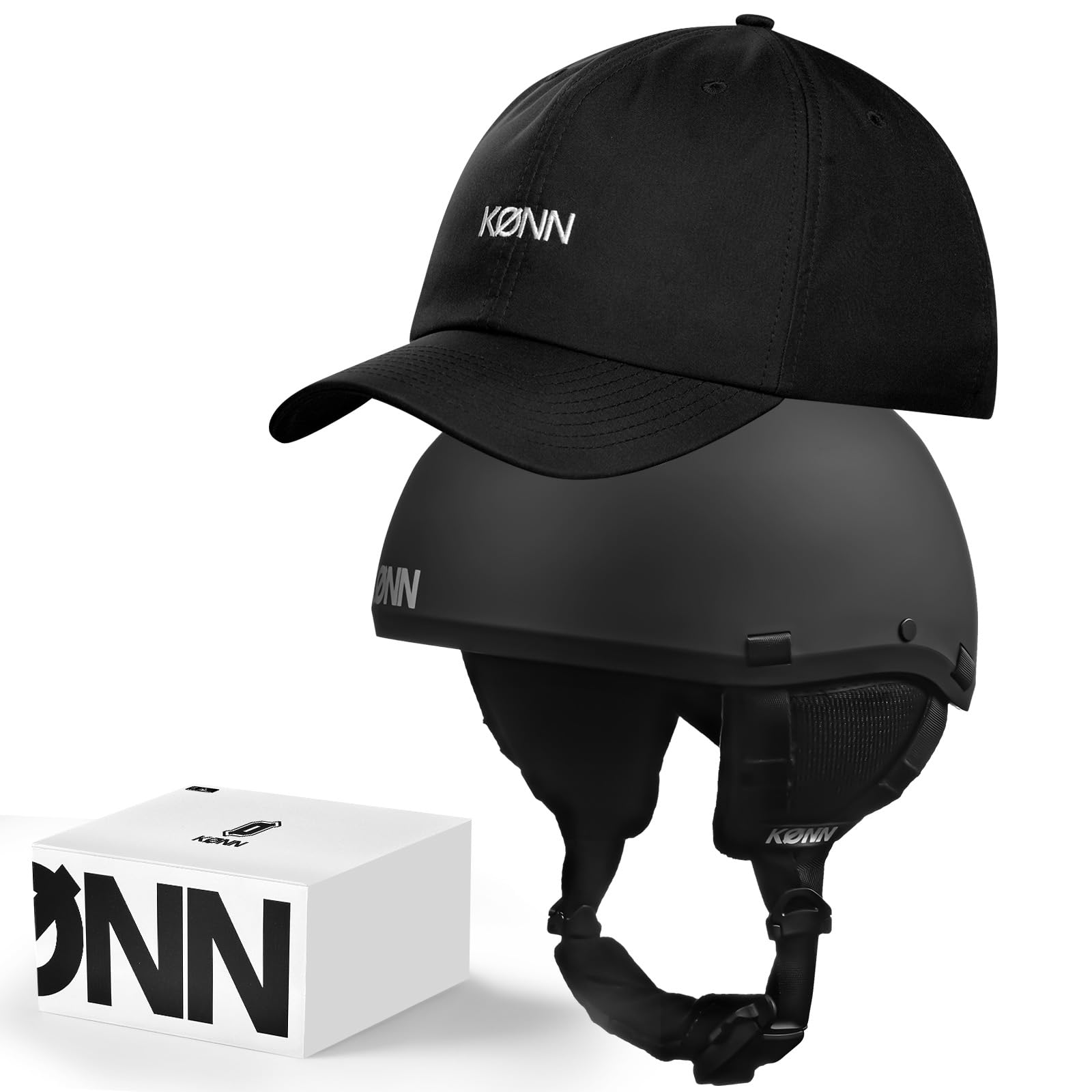 KONN スキーヘルメット 帽子対応セット 360°頭囲調節 マグネットバックル Amazon.co.jp: KONN スキーヘルメット 帽子対応セット 360°頭囲調節